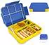 LuxusKollektion Kinder-Bento-Lunchbox 5 Fächer, 1300ml, auslaufsicher, blau-gelb
