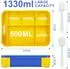LuxusKollektion Kinder-Bento-Lunchbox 5 Fächer, 1300ml, auslaufsicher, blau-gelb