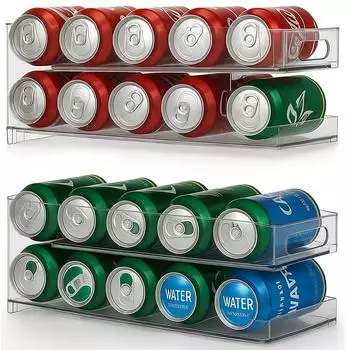 Buri Kühlschrank Dosen-Organizer 150–330ml, 2er-Set