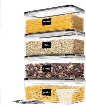 LuxusKollektion Vorratsdosen 4er-Set, luftdicht, BPA-frei, 3,2L