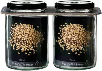 Ritzenhoff & Breker Mara Vorratsgl&auml;ser-Set 2-tlg., Glas, transparent, 770ml (823103)