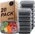 LuxusKollektion Meal Prep Behälter 1 Fach, 32oz, 20er Pack, BPA-frei, luftdicht