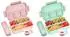 LuxusKollektion Bento Box Kinder 4 Fächer, auslaufsicher, BPA-frei, 1300ml, 2er Set, rosa/grün