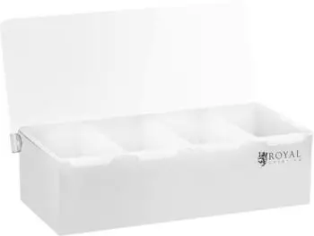 Royal Catering RCCBP 4 Zutatenbeh&auml;lter GN 1/4, Edelstahl/PP, 4x450ml (RCCBP 4)