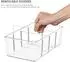 LuxusKollektion Kühlschrank Organizer 4er-Set, stapelbar, BPA-frei, 4 Fächer