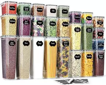 LuxusKollektion Vorratsdosen-Set luftdicht, stapelbar, BPA-frei, 25-teilig