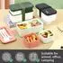 LuxusKollektion Lunchbox 2in1 mit 3 Fächern, 1450ml, auslaufsicher, schwarz