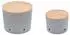 Magu CERA-Design Knoblauch- & Zwiebeltopf-Set, Keramik, schiefer grau