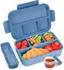 LuxusKollektion Lunchbox mit 4 Fächern 1300ml, auslaufsicher, dunkelblau