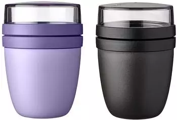 Mepal Lunchpot Ellipse Mixed M&uuml;slibecher 500ml+200ml vivid lilac + nordic black