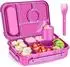LuxusKollektion Bento Lunchbox 5 Fächer 1300ml, BPA-frei, rot (Red Lily)