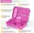 LuxusKollektion Bento Lunchbox 5 Fächer 1300ml, BPA-frei, rot (Red Lily)