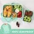 LuxusKollektion Bento Lunchbox mit Fächern, auslaufsicher, 1300ml, grün