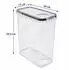 Relaxdays Vorratsdosen 6er Set, 4l, transparent, Klickverschluss, Kunststoff