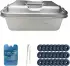 Heat.Me 3-in-1 Lunchbox mit Kühlakku und Grillzange