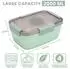 LuxusKollektion Lunchbox mit Fächern, 2000ml, dunkelgrün