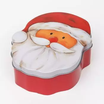 Excellent Houseware Vintera Keksdose mit Weihnachtsmotiv, Metall, 1,7l