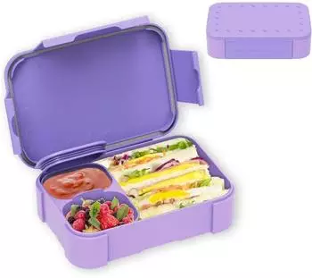 LuxusKollektion Bento-Box Kinder 900ml, auslaufsicher, lila