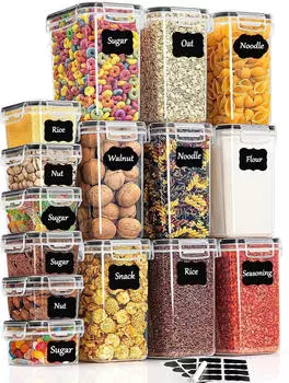 LuxusKollektion Vorratsdosen-Set luftdicht, stapelbar, 15er, BPA-frei