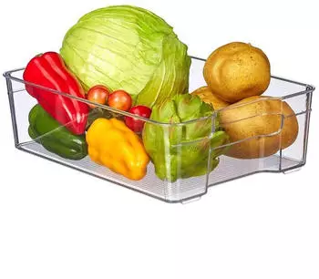 Relaxdays K&uuml;hlschrank Organizer transparent, 3er-Set