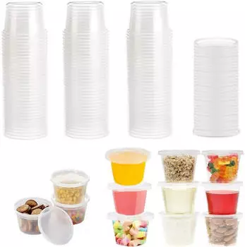 LuxusKollektion Aufbewahrungsdosen 50er Set 4OZ, transparent, auslaufsicher, mikrowellengeeignet