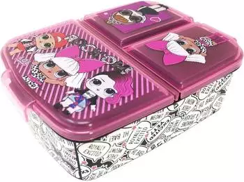 LuxusKollektion Lunchbox Kinder 3 F&auml;cher BPA-frei LOL Surprise (Rock On)