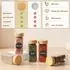 LuxusKollektion Gewürzgläser eckig 12er-Set 120ml mit Holzdeckel
