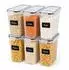 Relaxdays Vorratsdosen 6er-Set, 2,5L, Klickverschluss, transparent (Kunststoff)