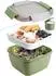 LuxusKollektion Bento Lunchbox 3 Fächer mit Dressingbehälter, 1500ml