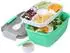 LuxusKollektion Bento Box 5 Fächer, 2000ml, auslaufsicher, grün