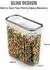 LuxusKollektion Müsli-Vorratsbehälter Set 6-teilig, 384ml, Kunststoff, luftdicht, schwarz/transparent