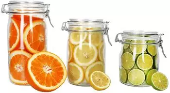 MamboCat Norma Vorratsgläser 3er-Set 0,75L/1L/1,5L Bügelverschluss (4251967517421)