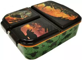 LuxusKollektion Kinder-Lunchbox mit Fächern, BPA-frei, Dinosaurier-Motiv