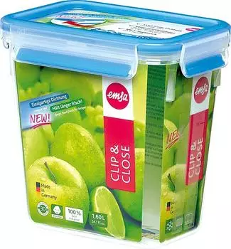 Emsa Clip & Close Frischhaltedose, rechteckig 1,6 L