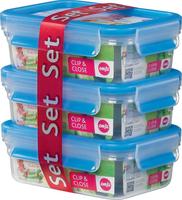 Emsa 508558, emsa Frischhaltedose CLIP & CLOSE, 3er Set, 1,0 Liter