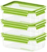 Emsa 515583, emsa Frischhaltedosen CLIP & CLOSE 5,8 cm hoch transparent 3x 0,55 l, 3