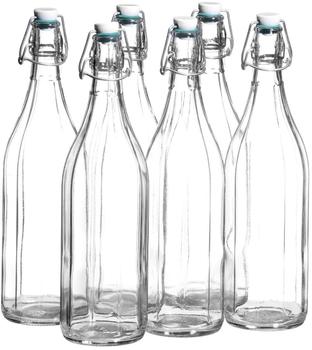 Domestic Flasche mit Bügelverschluss 6-er Set (1 L)