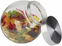 Vorratsdose mit Deckel 12,5 x 19 cm, H: 18 cm Glas, Edelstahl mit Schraubdeckel