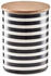 Zeller Vorratsdose Stripes 900 ml 2er Set schwarz