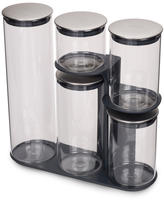 JosephJoseph Vorratsglas Podium, mit Edelstahldeckel, 0,5/ 0,9/ 1,2/ 1,9 Liter, rund,