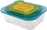 JosephJoseph Frischhaltedose Nest 81060, aus Glas, 0,13 - 2,5 Liter, transparent,
