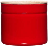 Riess-kelomat - Riess Vorratsdose Mit Eschenholzdeckel &Oslash;13cm 1,26l Tomato Emaille