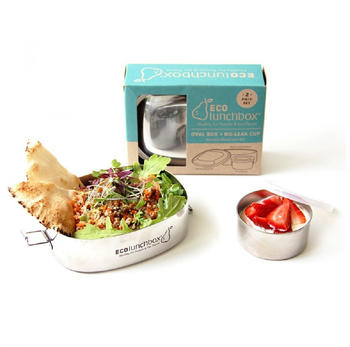 ECOlunchbox Oval Box + No-Leak Cup Set 2-teilig