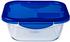 Dajar Cook & Go Glasbehälter Mit Deckel Cook Und Go, Quadratish, Pyrex, 0,8 L, Glas, Blau/Transparent, 2.26 Cm