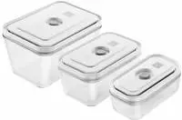 ZWILLING FRESH & SAVE Rechteckig Box Grau - Transparent 3 St&uuml;ck(e) (36803-003-0)