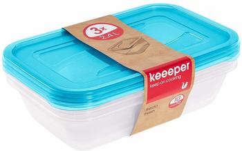 keeeper Fredo Fresh Frischhaltedose eckig 2,4 l blau