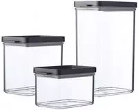 Mepal OMNIA 3er Set Vorratsdosen 700, 1100, 2000 ml Black - A