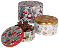 Weihnachts-metalldosen-set Rund 4-teilig