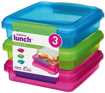 Sistema Lunch Sandwich Box Set 3 x 450 ml