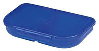 Herlitz Brotdose Blau 23x15.5x4cm 2tlg. Push-Verschluss